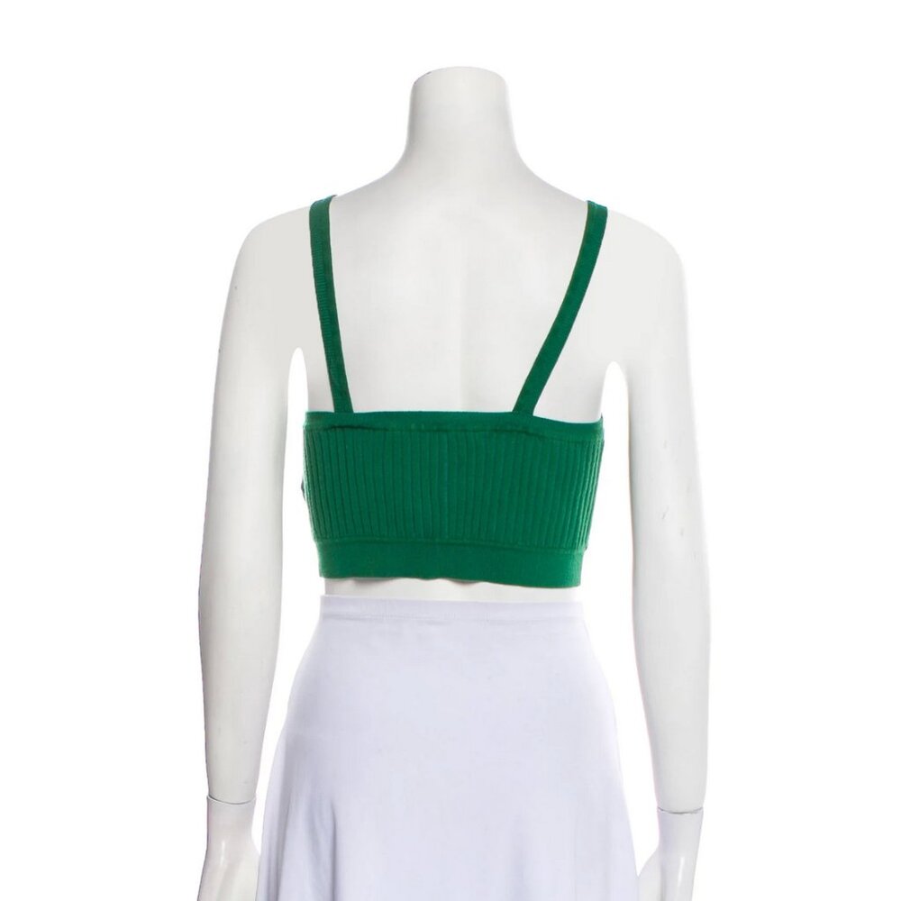 Live the Process Green Ribbed Crop Top - Picture 3 of 5